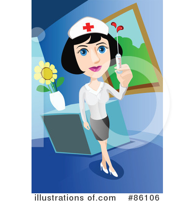 Royalty-Free (RF) Nurse Clipart Illustration by mayawizard101 - Stock Sample #86106