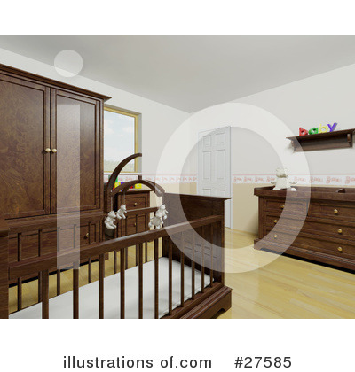 Royalty-Free (RF) Nursery Room Clipart Illustration by KJ Pargeter - Stock Sample #27585