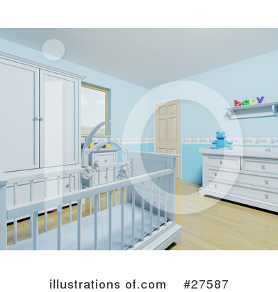 Royalty-Free (RF) Nursery Room Clipart Illustration by KJ Pargeter - Stock Sample #27587