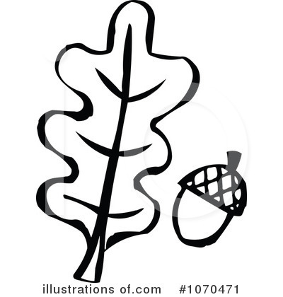 Royalty-Free (RF) Oak Leaf Clipart Illustration by NL shop - Stock Sample #1070471