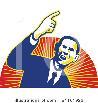 Royalty-Free (RF) Obama Clipart Illustration by patrimonio - Stock Sample #1101922