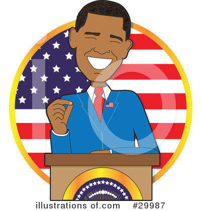 Royalty-Free (RF) Obama Clipart Illustration by Maria Bell - Stock Sample #29987