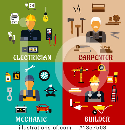 Construction Worker Clipart #1357503 by Vector Tradition SM