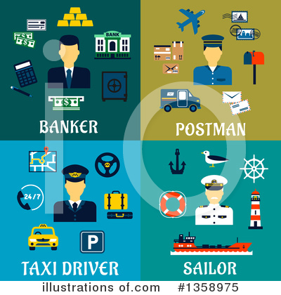 Taxi Driver Clipart #1358975 by Vector Tradition SM