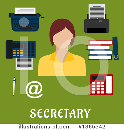 Secretary Clipart #1365542 by Vector Tradition SM