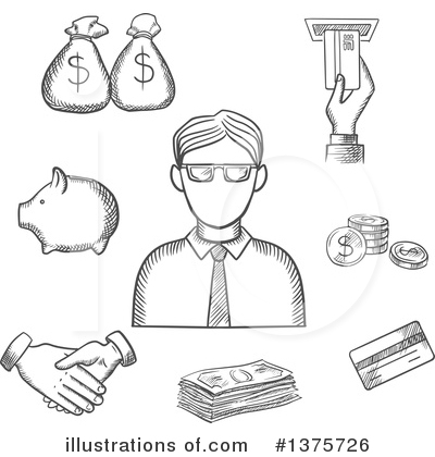 Banker Clipart #1375726 by Vector Tradition SM