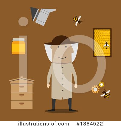 Beekeeper Clipart #1384522 by Vector Tradition SM