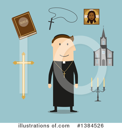 Priest Clipart #1384526 by Vector Tradition SM