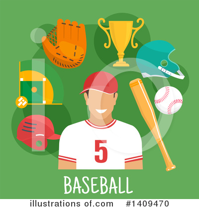 Baseball Player Clipart #1409470 by Vector Tradition SM