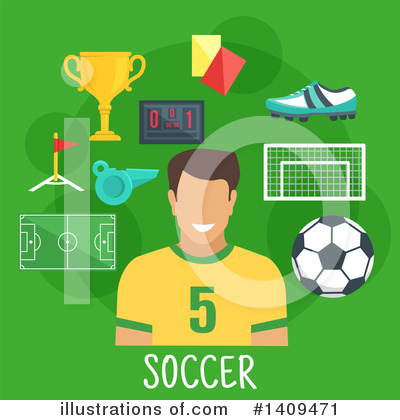 Soccer Player Clipart #1409471 by Vector Tradition SM