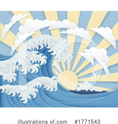 Waves Clipart #1771543 by AtStockIllustration