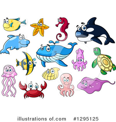 Royalty-Free (RF) Ocean Life Clipart Illustration by Vector Tradition SM - Stock Sample #1295125