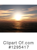 Ocean Sunset Clipart #1295417 by KJ Pargeter