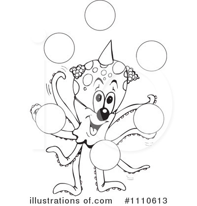 Royalty-Free (RF) Octopus Clipart Illustration by Dennis Holmes Designs - Stock Sample #1110613