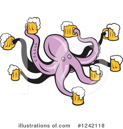 Royalty-Free (RF) Octopus Clipart Illustration by patrimonio - Stock Sample #1242118