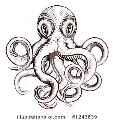 Royalty-Free (RF) Octopus Clipart Illustration by AtStockIllustration - Stock Sample #1243639