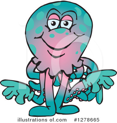 Royalty-Free (RF) Octopus Clipart Illustration by Dennis Holmes Designs - Stock Sample #1278665
