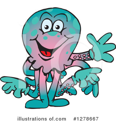 Royalty-Free (RF) Octopus Clipart Illustration by Dennis Holmes Designs - Stock Sample #1278667