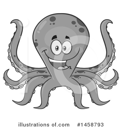 Royalty-Free (RF) Octopus Clipart Illustration by Hit Toon - Stock Sample #1458793