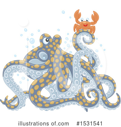 Royalty-Free (RF) Octopus Clipart Illustration by Alex Bannykh - Stock Sample #1531541