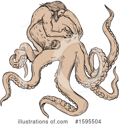 Royalty-Free (RF) Octopus Clipart Illustration by patrimonio - Stock Sample #1595504