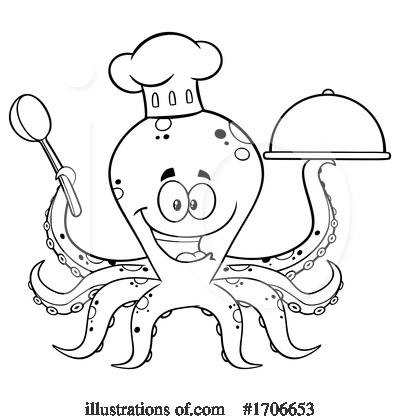 Royalty-Free (RF) Octopus Clipart Illustration by Hit Toon - Stock Sample #1706653