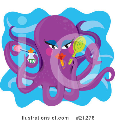 Royalty-Free (RF) Octopus Clipart Illustration by Maria Bell - Stock Sample #21278