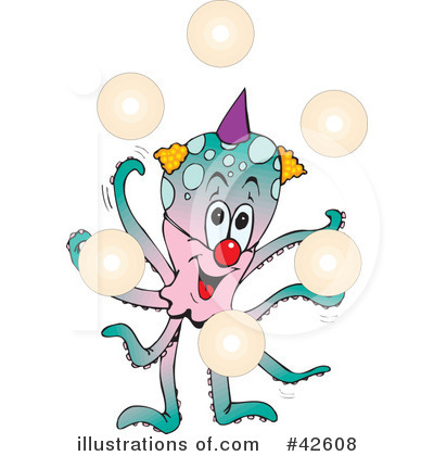 Royalty-Free (RF) Octopus Clipart Illustration by Dennis Holmes Designs - Stock Sample #42608