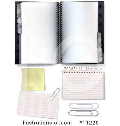 Royalty-Free (RF) Office Supplies Clipart Illustration by Leo Blanchette - Stock Sample #11220
