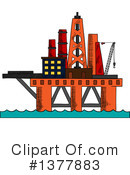 Oil Platform Clipart #1377883 by Vector Tradition SM