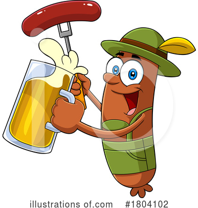 Sausage Clipart #1804102 by Hit Toon