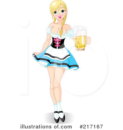Beer Maiden Clipart #217167 by Pushkin