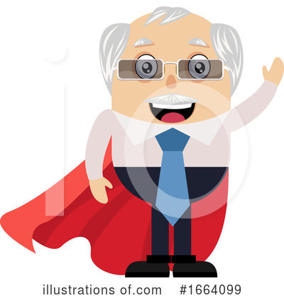 Royalty-Free (RF) Old Business Man Clipart Illustration by Morphart Creations - Stock Sample #1664099