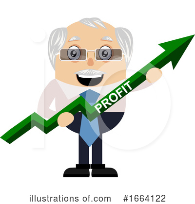 Royalty-Free (RF) Old Business Man Clipart Illustration by Morphart Creations - Stock Sample #1664122
