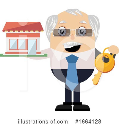 Royalty-Free (RF) Old Business Man Clipart Illustration by Morphart Creations - Stock Sample #1664128