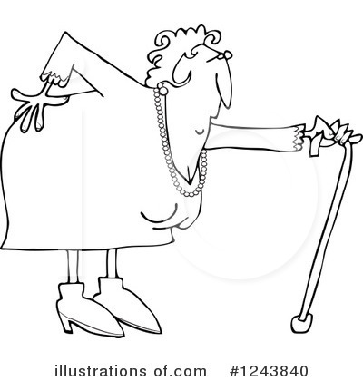 Royalty-Free (RF) Old Lady Clipart Illustration by djart - Stock Sample #1243840