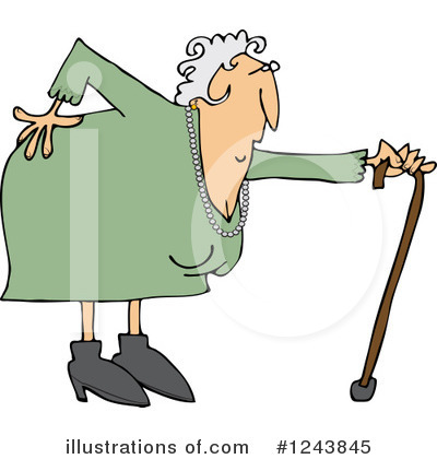 Royalty-Free (RF) Old Lady Clipart Illustration by djart - Stock Sample #1243845