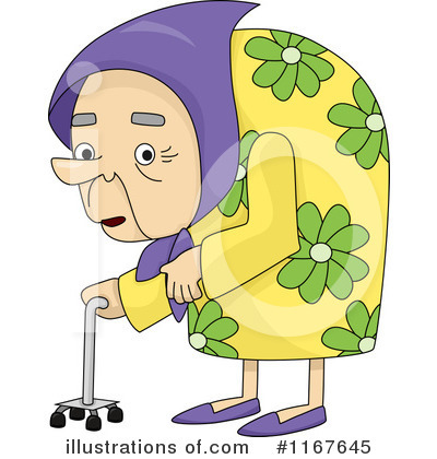 Royalty-Free (RF) Old Woman Clipart Illustration by BNP Design Studio - Stock Sample #1167645