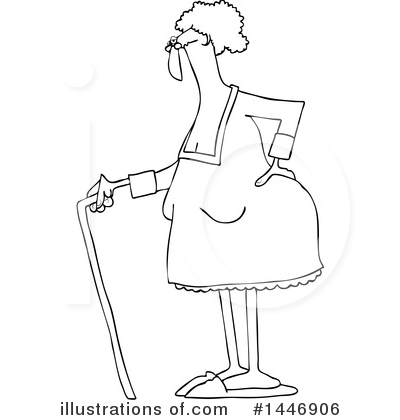 Royalty-Free (RF) Old Woman Clipart Illustration by djart - Stock Sample #1446906