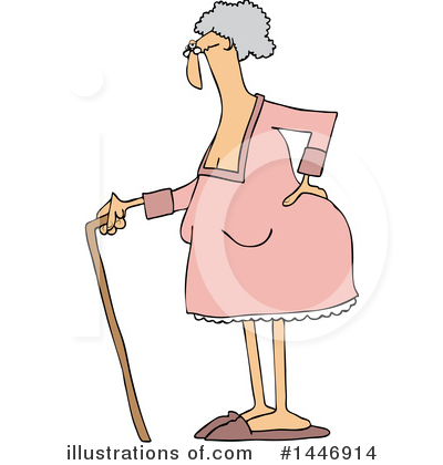 Royalty-Free (RF) Old Woman Clipart Illustration by djart - Stock Sample #1446914