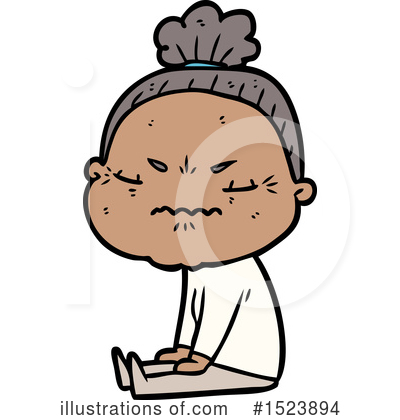 Old Woman Clipart #1523894 by lineartestpilot
