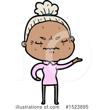 Old Woman Clipart #1523895 by lineartestpilot