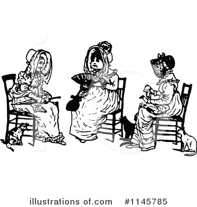 Royalty-Free (RF) Old Women Clipart Illustration by Prawny Vintage - Stock Sample #1145785