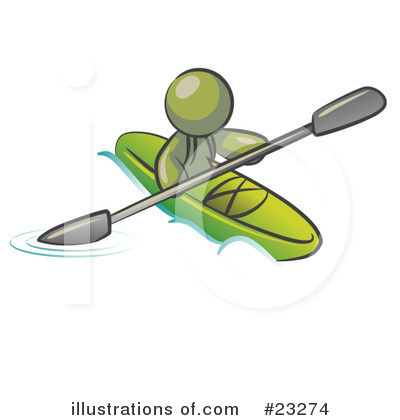 Kayaking Clipart #23274 by Leo Blanchette