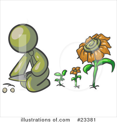 Gardener Clipart #23381 by Leo Blanchette