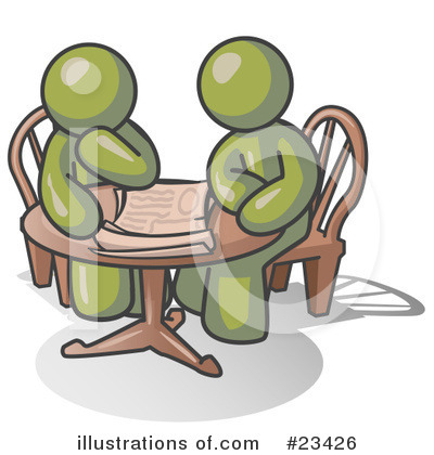 Royalty-Free (RF) Olive Green Collection Clipart Illustration by Leo Blanchette - Stock Sample #23426