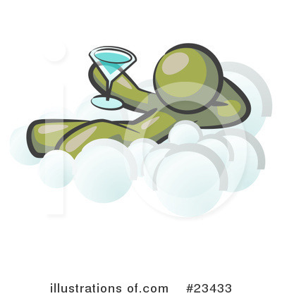 Royalty-Free (RF) Olive Green Collection Clipart Illustration by Leo Blanchette - Stock Sample #23433