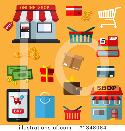 Shopping Bag Clipart #1348084 by Vector Tradition SM