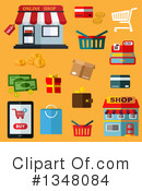 Online Shopping Clipart #1348084 by Vector Tradition SM