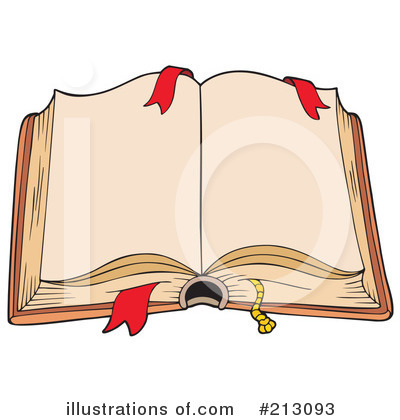 Royalty-Free (RF) Open Book Clipart Illustration by visekart - Stock Sample #213093